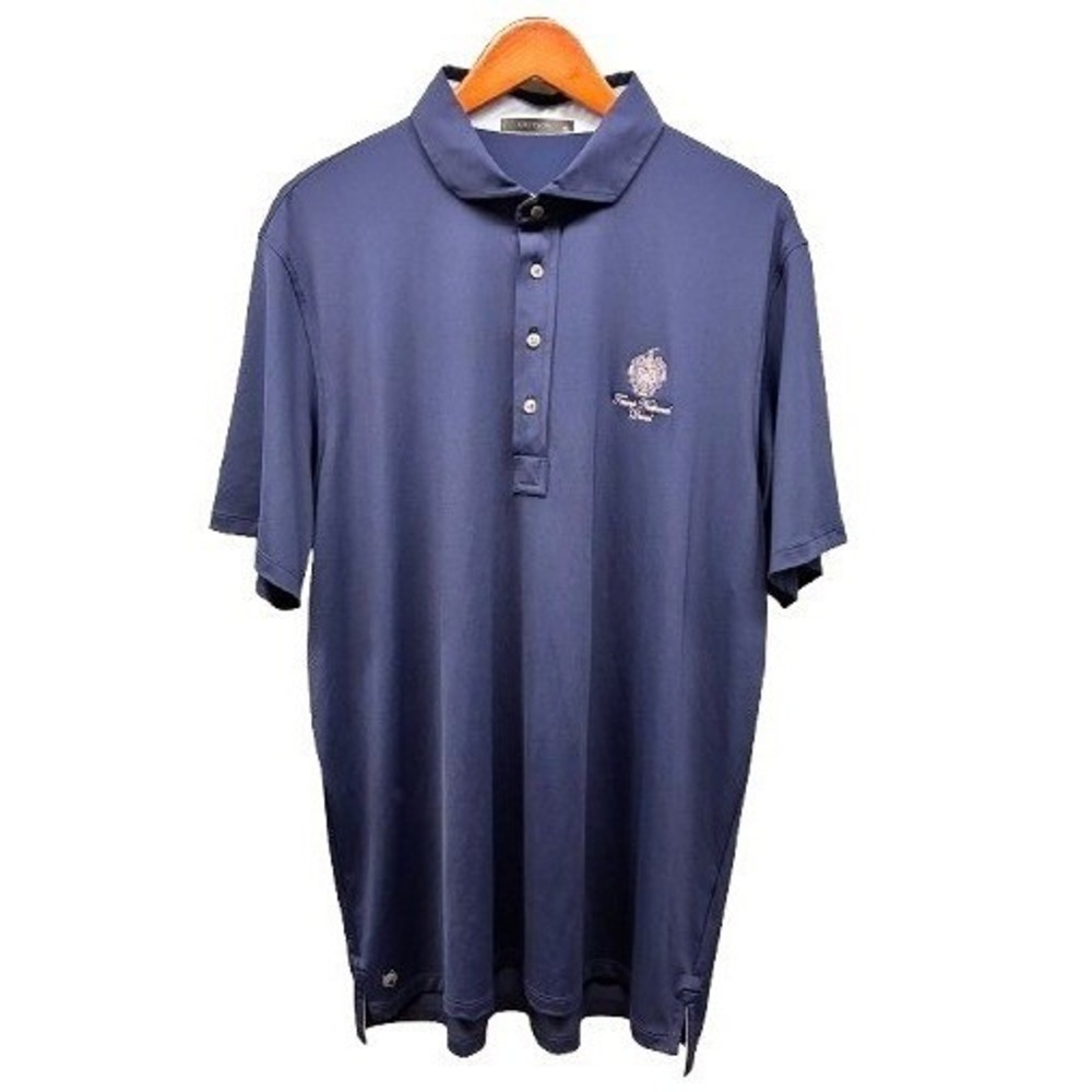 New Greyson Men's XL Polo Trump National Doral Navy Blue Tala Golf Shirt Luxury